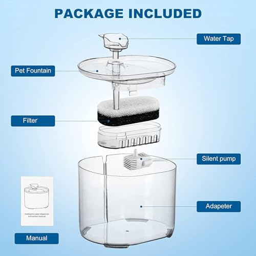 Fuente de agua automática para gatos y perros 2.2L miniatura 4