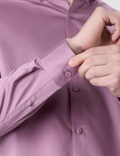 Image of Symbol Premium Men's Slim Fit Satin Formal /Dress Shirt | 100% Cotton | Soft & Lustrous Finish | Available in Plus Sizes