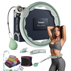 Slimme gewogen hoela-ringhoepels, afneembare fitnessring met 360 graden auto-draaiende balmassage, gymnastiek, fitness voor volwassenen voor gewichtsverlies