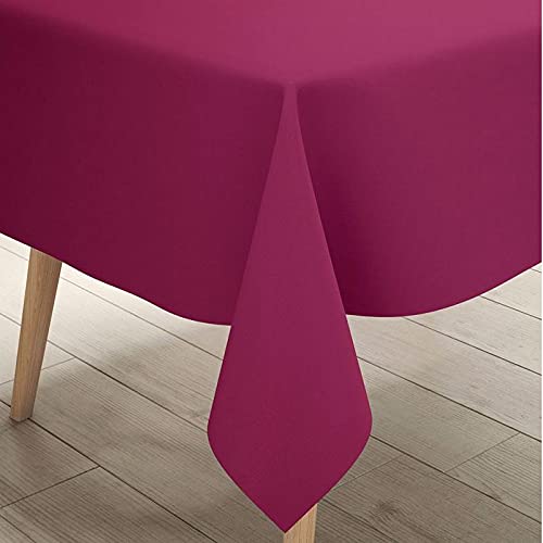 Lealoo Rouleau Nappe Framboise Non-tissé, dim.1.20 x 10 m, Effet Tissu Rose Airlaid pour Mariage cérémonie