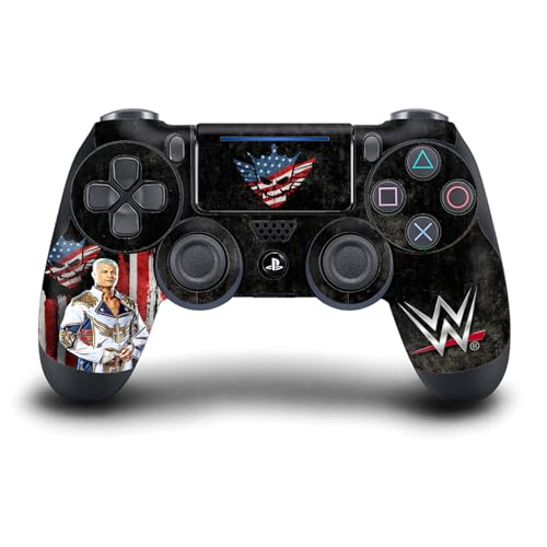 Head Case Designs Officially Licensed WWE American Nightmare Portrait Cody Rhodes Vinyl Sticker Gaming Skin Decal Cover Compatible With Sony PlayStation 4 PS4 DualShock 4 Controller