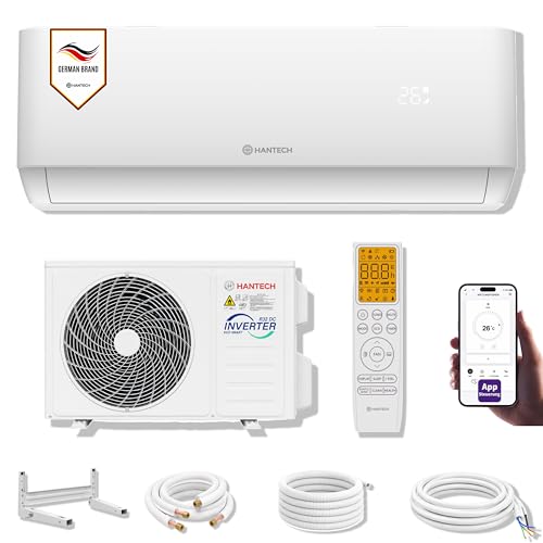 Split Klimaanlage 9000 BTU (bis 30m) HANTECH H-PRO Heiz-&Kühlfunktion Luftfilter WIFI Montagematerial