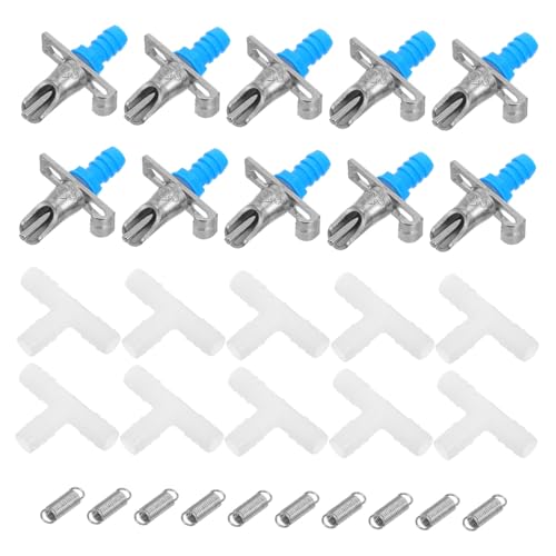 BCOATH Bunny Drinking Fountain 10 Metal Rabbit Waterers Automatic Water Feeder Animal Water Dispenser