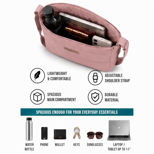 Image of Reebok Womens Crossbody Bag - Lightweight Stylish Nylon Quilted and Non-Quilted Everyday Crossbody Sling Bags for Women