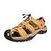 KEENPACE Sandali Sportivi Uomo Trekking Scarpe Pelle Arrampicata Estivi Spiaggia oro 43 EU