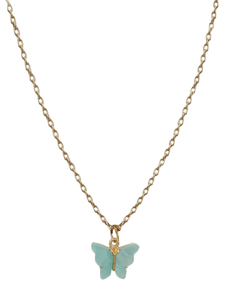 ANNACREATIONS Stylish Gold Chain Plated mint Butterfly Pendant Necklace for Women and Girls (B09WQYT87H) Amazon Price History, Amazon Price Tracker