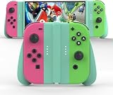 Switch Joycons Detachable Grip Compatible with Nintendo Switch/Switch OLED JoyCons Controllers, Light Green Nintendo Switch Accessories