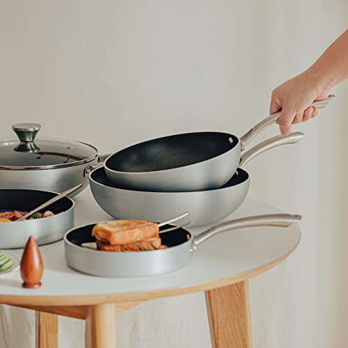 Dr.hows Shine Nonstick Coating Frying Pan, Wok For Induction, Electric, Halogen And Gas Cooktops, Stainless Handle, Pfoa Free, Dishwasher-Safe (Shine Wok 20Cm) #TOP2