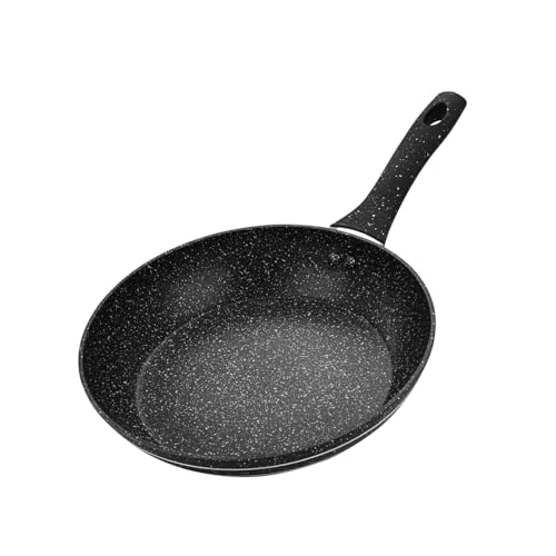 Image of Royalford Smart Fry Pan with Durable Granite Coating, Forged Aluminium Non-Stick Frying Pan Induction Hob Egg Omelet Pan | Saute Pan with 5-Layer Construction & Cool Touch Handle, Black, 32 Cm
