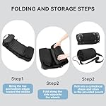 85L 29“ Foldable Rolling Backpack with Wheels, Soft-Side Travel Duffle Bag with Separate Shoe Compartment, Full Quilted Bottom, Black - Image 3