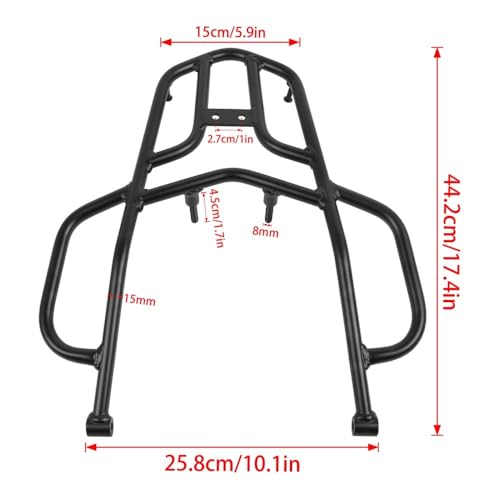 Support de rangement moto KLX250S haute résistance noir