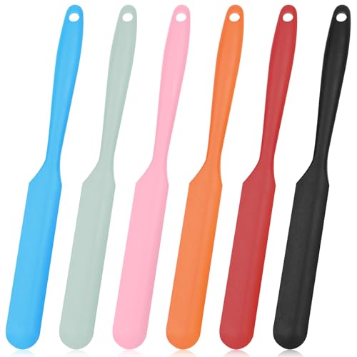 Gartful 6PCS Colored Silicone Spatula Stick Reusable Epoxy Stir Sticks Scraper DIY Crafts Tools for Mixing Resin Paint Waxing Liquid Arts Projects Facial Mask Stirring Rods 6 Colors