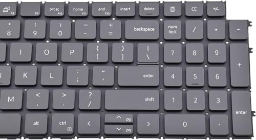 Image of Replacement Keyboard Compatible with Dell Inspiron 15 3510 3511 3515 5510 5515 5518, inspiron 16 7610, Latitude 3520, Vostro 15 3510 3515 3520 3525 7510 with US Layout (Grey, with Backlit)