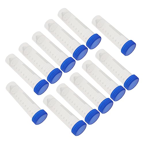 KICHOUSE 50pcs Falcon Tube Falcon Conical Tubes Conical Tubes with Caps Reusable Test Tubes Polypropylene Tube Conical Test Tube Centrifugal Tube Vials Tube for Labs Plastic