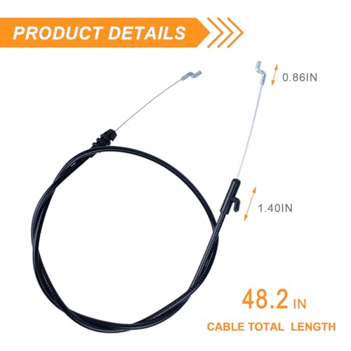 Image of 127 0713 Brake Cable Replacement for Toro 21 inch Recycler Lawn Mower Replace 127-0713 Brake Cable Suitable for Models 20367 20349 1319 21320 21328 21332 21356 10730 10736 17750