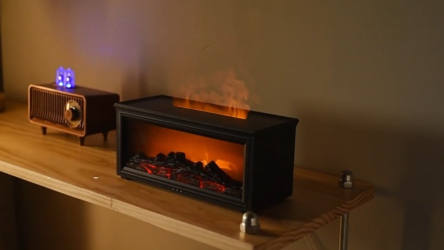 Difusor aromático eléctrico con llama 3D y humidificador miniatura 7