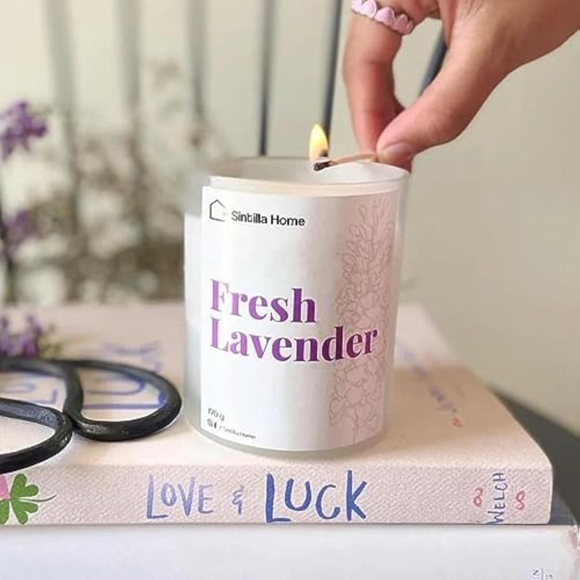 Fresh Lavendar Aromatic Candle, Gift Ready