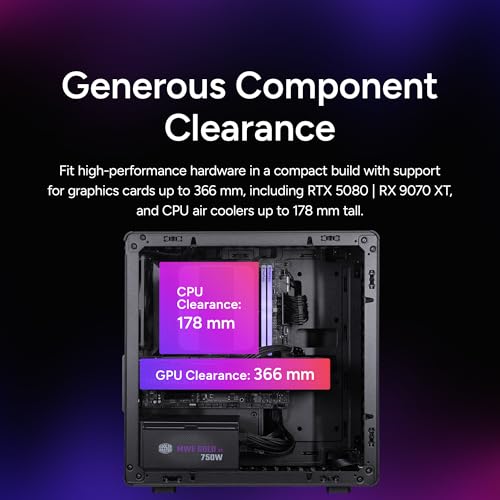 Image of Cooler Master Q300L V3 Micro-ATX PC Case, High Airflow, Tempered Glass | 366mm Graphics Card Support, 240mm AIO Support, Micro-ATX Motherboard, Magnetic Dust Filters, Customizable Modular I /O Panel