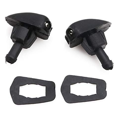Autone 2Pcs Black Plastic Car Auto Window Windshield Washer Spray Sprayer Nozzle Cover
