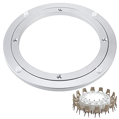 Homokus Lazy Susan Hardware Aluminum Heavy Duty Rotating Turntable Bearing Table Base Round Swivel Plate Hardware For Glass Granite Or Dining Table (10 Inch) #TOP3