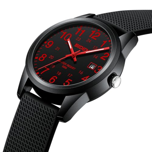 Image of LN LENQIN Mens Watches Analog Quartz Sports Unisex 30M Waterproof Nurse Watch for Men Women Medical Professionals Military Time with Second Hand Glowing Easy to Read Dial