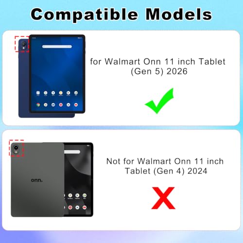 Coque silicone souple pour tablette Onn 11 2026 violette avec pied PC