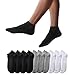 YouShow Sneaker Socken Herren Damen 10 Paar Kurze Halbsocken Quarter Baumwolle Unisex (39-42, Schwarz Weiß Grau)