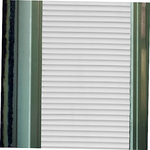 Película estática para ventana con patrón de persianas blanca miniatura 2