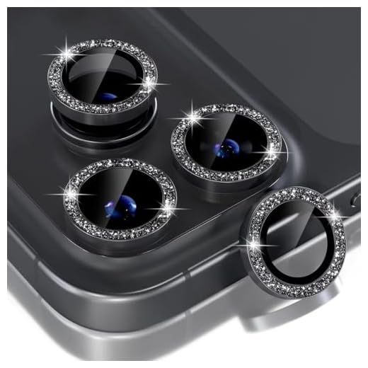 Compatible for Phone 16 Pro /16 Pro Max Camera Lens Protector Bling, 9H Tempered Glass Camera Cover Screen Protector