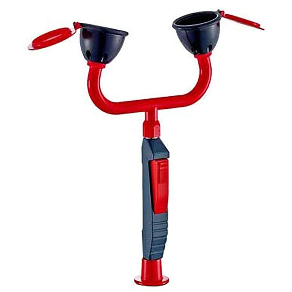 Estación Lavaojos de Emergencia Portátil Estación de Lavado de Ojos Drench Hose Ducha con Cabezal Rociador para Uso Industrial y de Laboratorio (Cabezal Doble de Latón)