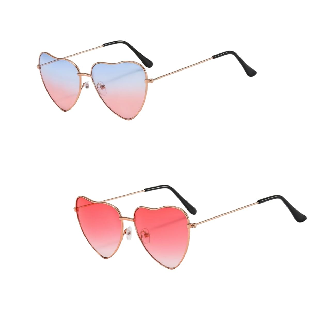 12 Occhiali Da Sole A Forma Di Cuore Divertenti – Vintage UV400 – Accessori Moda Per Feste, Addio Al Celibato, Matrimonio, Viaggio – Donna E Uomo - 2