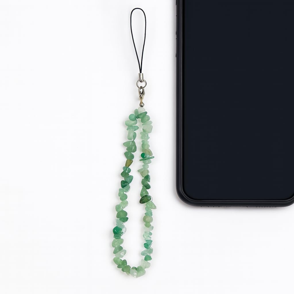 Handmade Natural Gemstone Beaded Phone Charm Strap, Crystal Stone Wrist Lanyard for Cell Phone Case, Wallet, Keychain, Camera, and Purse Decoration image 3