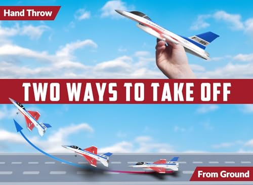 Image of volantexrc RC Plane, 2CH Remote Control Jet Fighter for Beginners & Adults | F-16 Fighting Falcon RTF, 2.4Ghz, Cool Lights