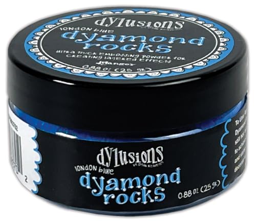 Dyan Reaveley Dylusions Dyamond Rocks London Blue poudre texture mixed media loisirs créatifs