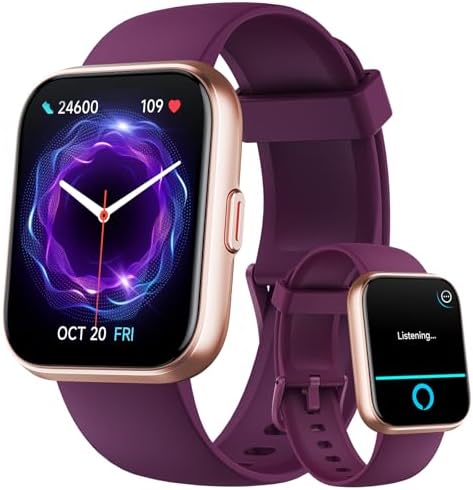 Montre Connectée Femme pour Samsung, iPhone, Android, 1.8" Smartw...