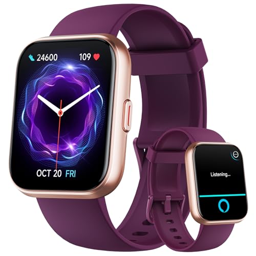 Montre Connectée Femme pour Samsung, iPhone, Android, 1.8" Smartw...