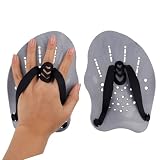 Gosknor 2pcs Swim Paddles Hand, Hand Paddles for Lap Swimming Training Equipment with Adjustable Straps Swim Gear...