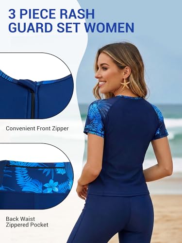 Maillot de bain séchage rapide et anti-UV Owntop ensemble 3 pièces femme