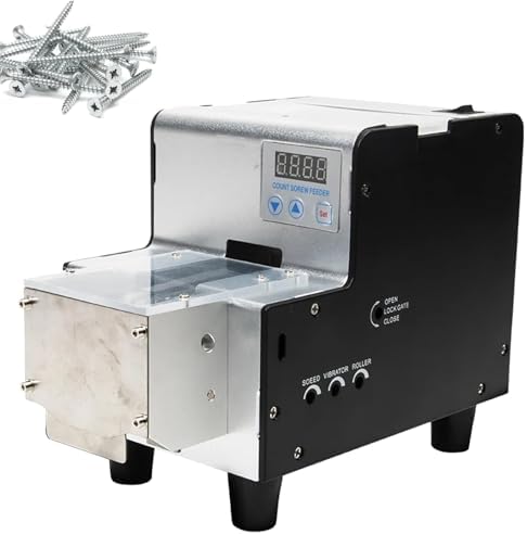 Electric Screw Counter & Arranging Machine with Digital Display, Adjustable Feeder for 1-5mm Track Width, Automatic Screw Sorting for Efficient Assembly