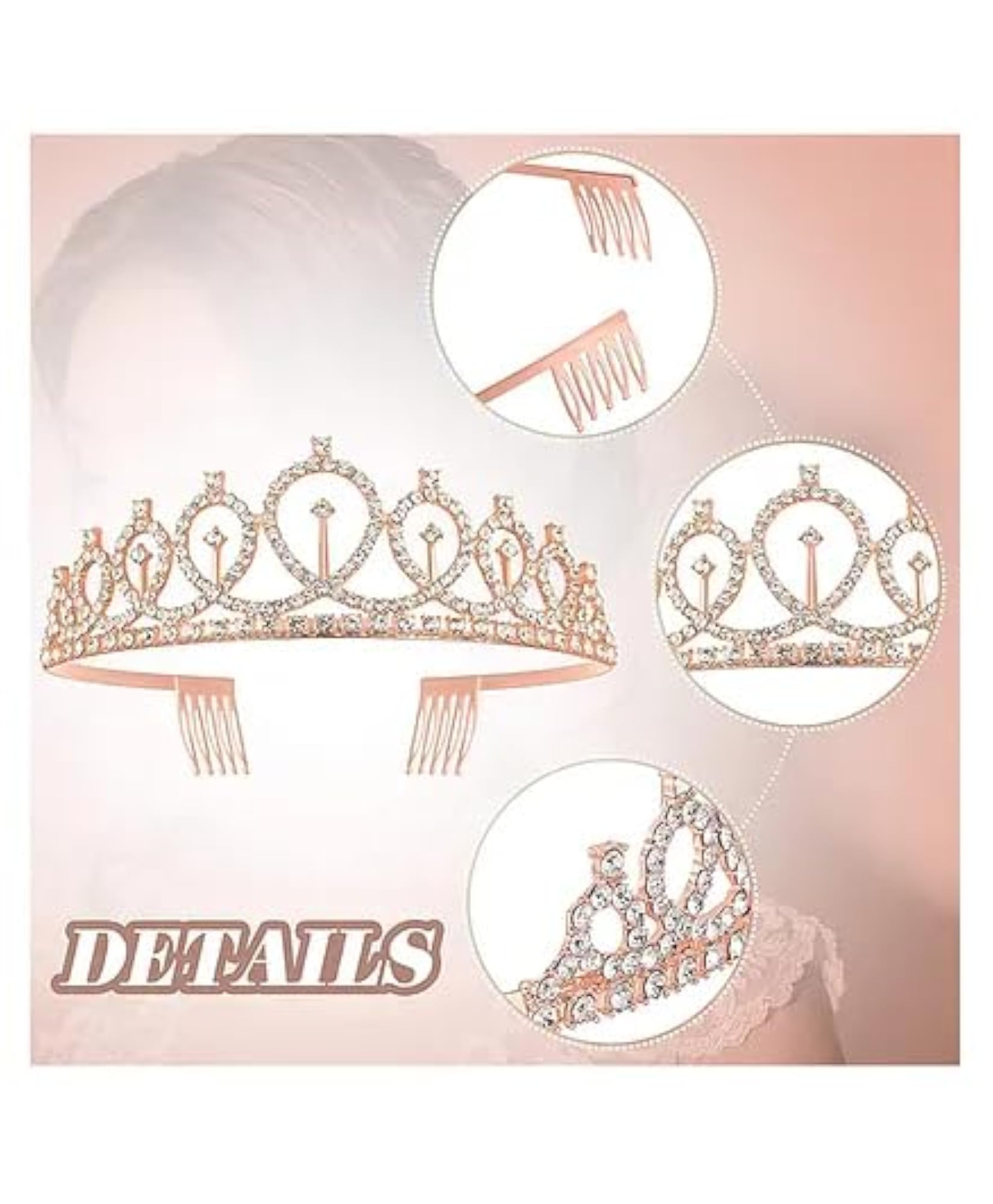 Gold Queen Sash & Rhinestone Tiara Kit for Women Birthday