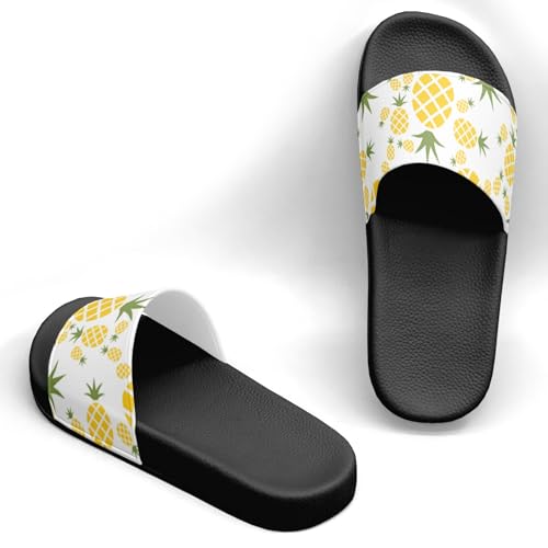 Pineapples Design Slippers Sandals for Women Men Casual Athletic Sandals Pool Shower Indoor Outdoor Slide Slippers2