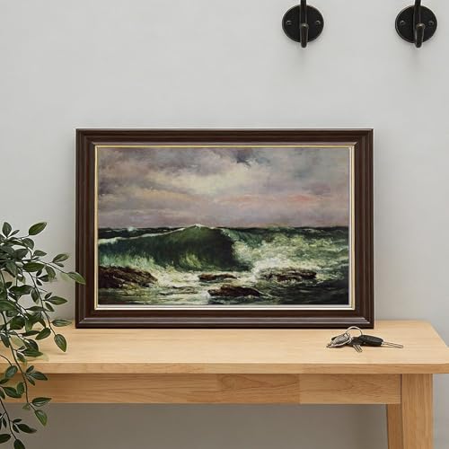 Impression sur toile Courbet vagues cadre mural de salon