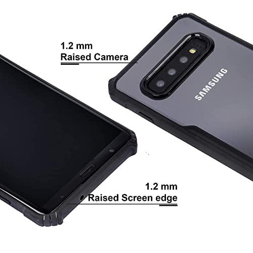 Image of Plus 360 Degree Protection Black Border Back Cover for Samsung Galaxy S10+ (S10Plus) Black