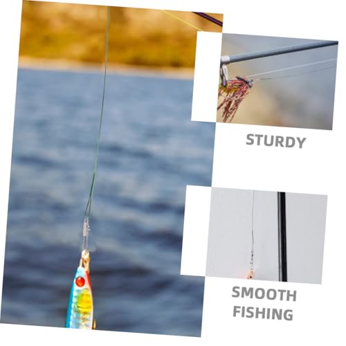 SUPVOX Set 30 unids de anzuelos con líder de pesca de acero miniatura 7
