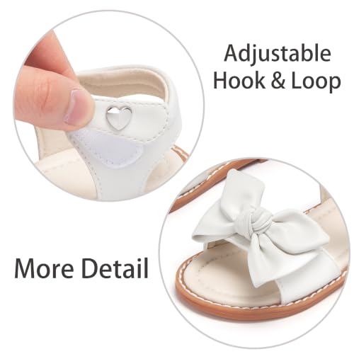 Image of ESTINE Toddler /Little Kid Girls Bow Open Toe Flat Evening Dress Sandals