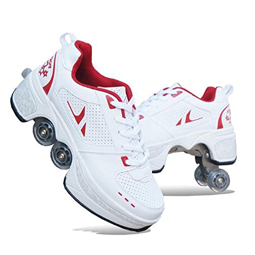 WYEING. Multifunktionale Deformation Schuhe Quad Skate Rollschuhe Skating Outdoor Sportschuhe für Erwachsene,38 Cover