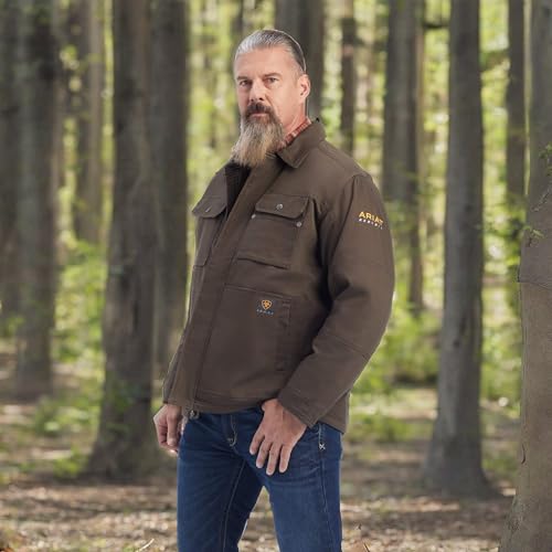 Ariat Men Rebar Duracanvas Sherpa-Lined Coat3