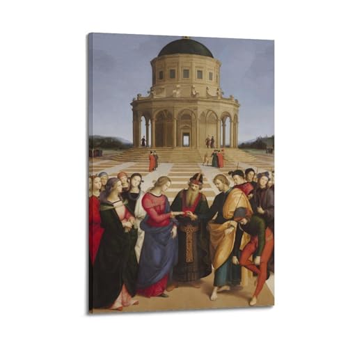Poster Le Mariage de la Vierge Raffaello Sanzio impression toile 50x76cm