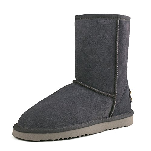 Shenduo Mujer Botas Cortas Invierno de Nieve la Altura de la Tobillo Clásico DA5825 Gris 39EU