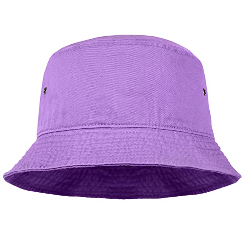 Image of Falari Men Women Unisex Cotton Bucket Hat 100% Cotton Packable for Travel Fishing Hunting Summer Camp